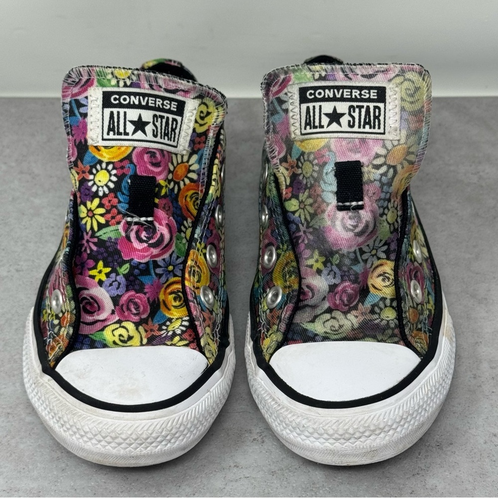 Converse All Star Sneakers Floral Kids Shoes Size Youth 13 - Picture 2 of 12